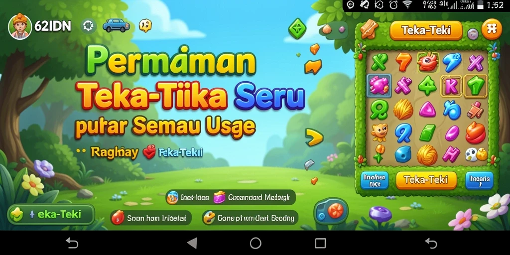 Tampilan antarmuka permainan 62IDN yang menarik dan interaktif.