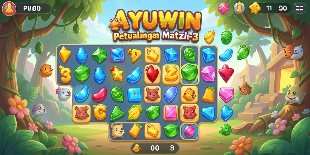 Antarmuka permainan AYUWIN yang menarik dan interaktif.