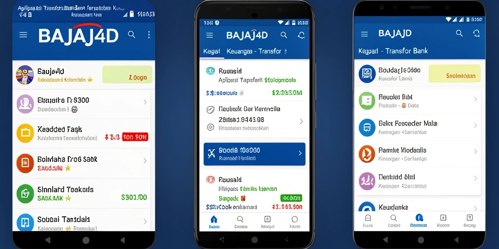 Antarmuka BAJAJ4D yang intuitif dan mudah digunakan untuk transfer bank.