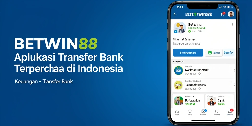 Tampilan antarmuka aplikasi BETWIN88 untuk transaksi Transfer Bank.