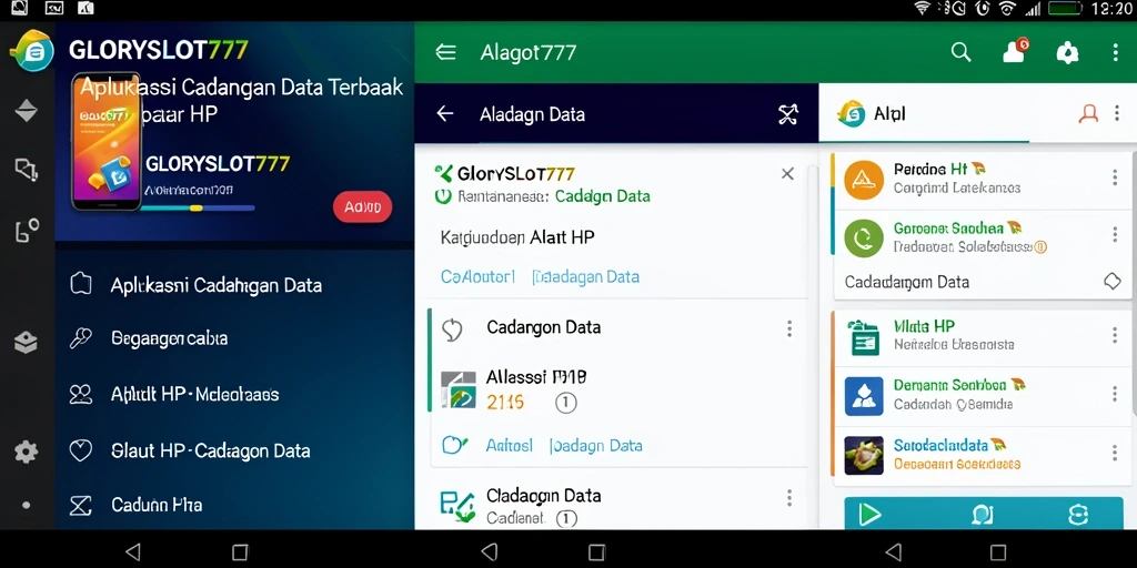 Antarmuka GLORYSLOT777 yang memudahkan pencadangan data.