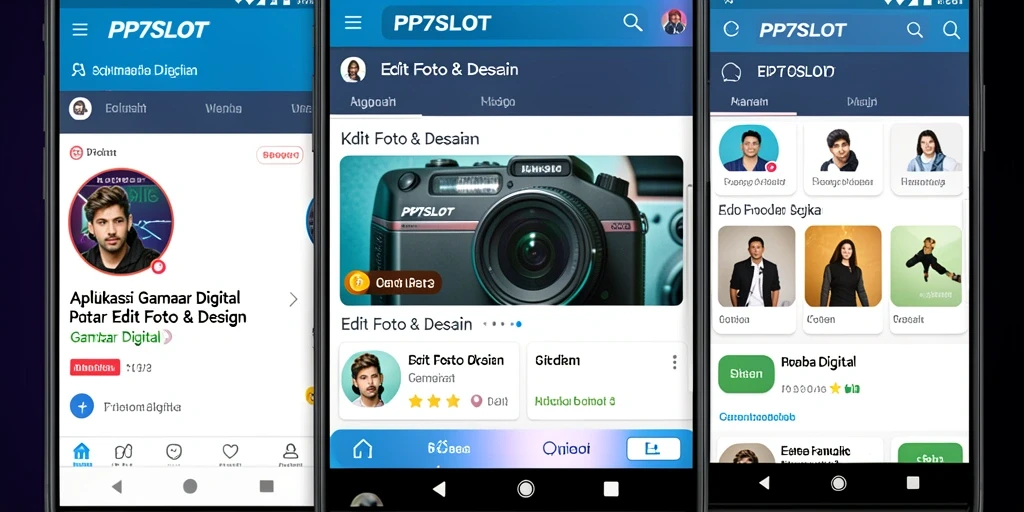 Screenshot antarmuka utama PP7SLOT dengan berbagai fitur Gambar Digital.